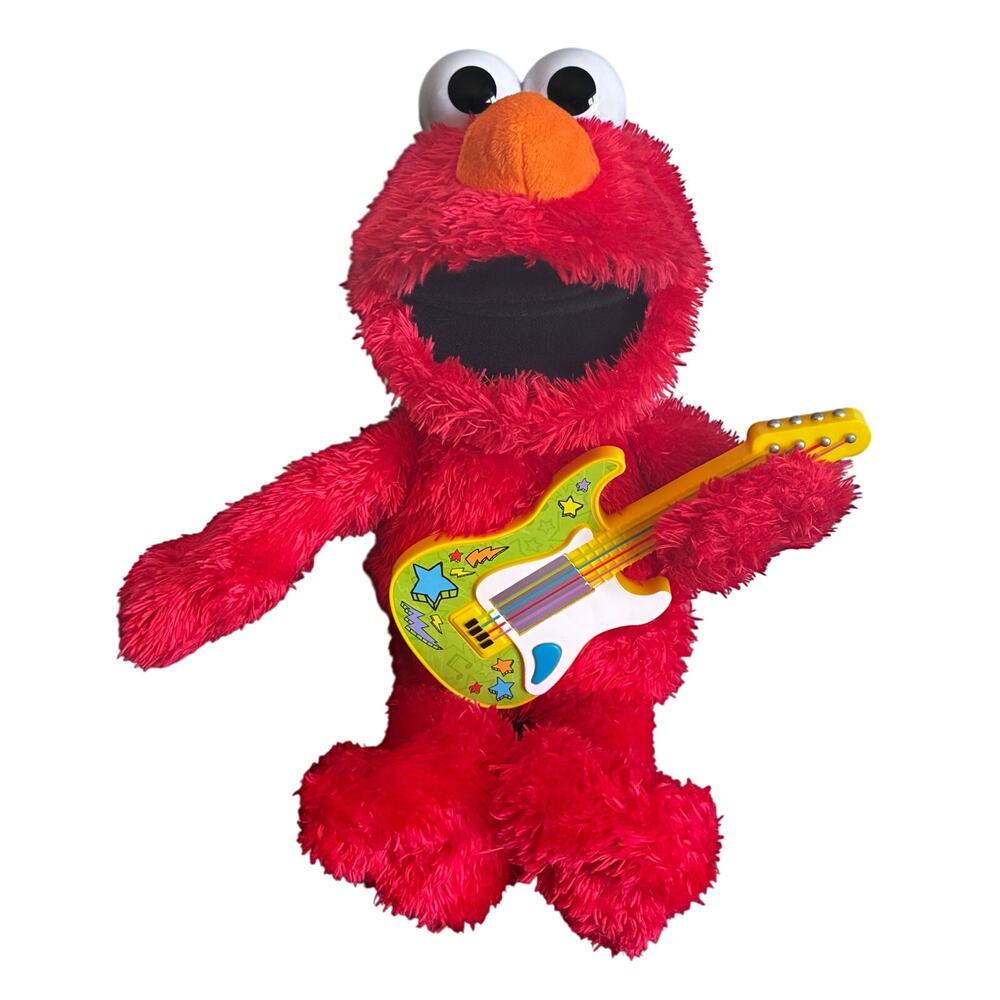Sesame Street Rock & Rhyme Talking Singing Elmo Plush Toy Guitar